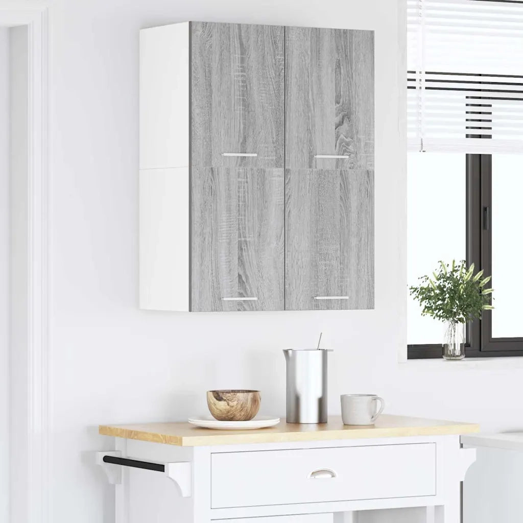 Armadio pensile Grigio Sonoma e Bianco 60 x 31 x 40 cm 884172