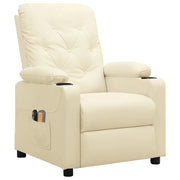 Divano Sedia-Poltrona Massaggiante Elettrica Crema Similpelle 931699