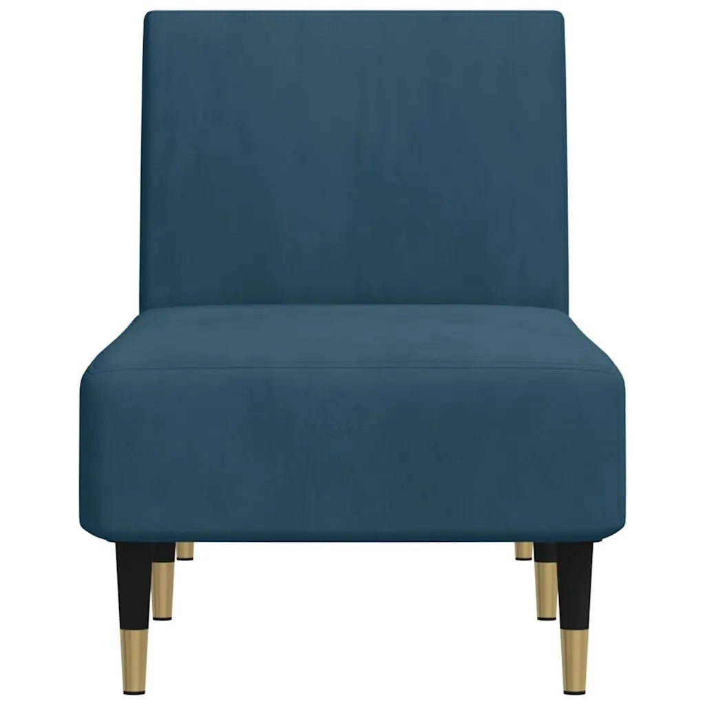 Chaise Longue in Velluto Blu