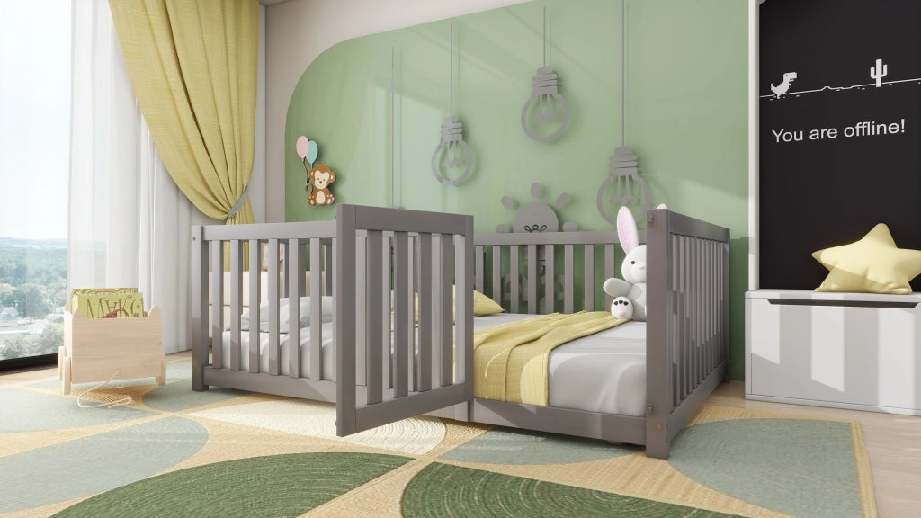 Letto per bambini 140x200 - Xylo - Grigio
