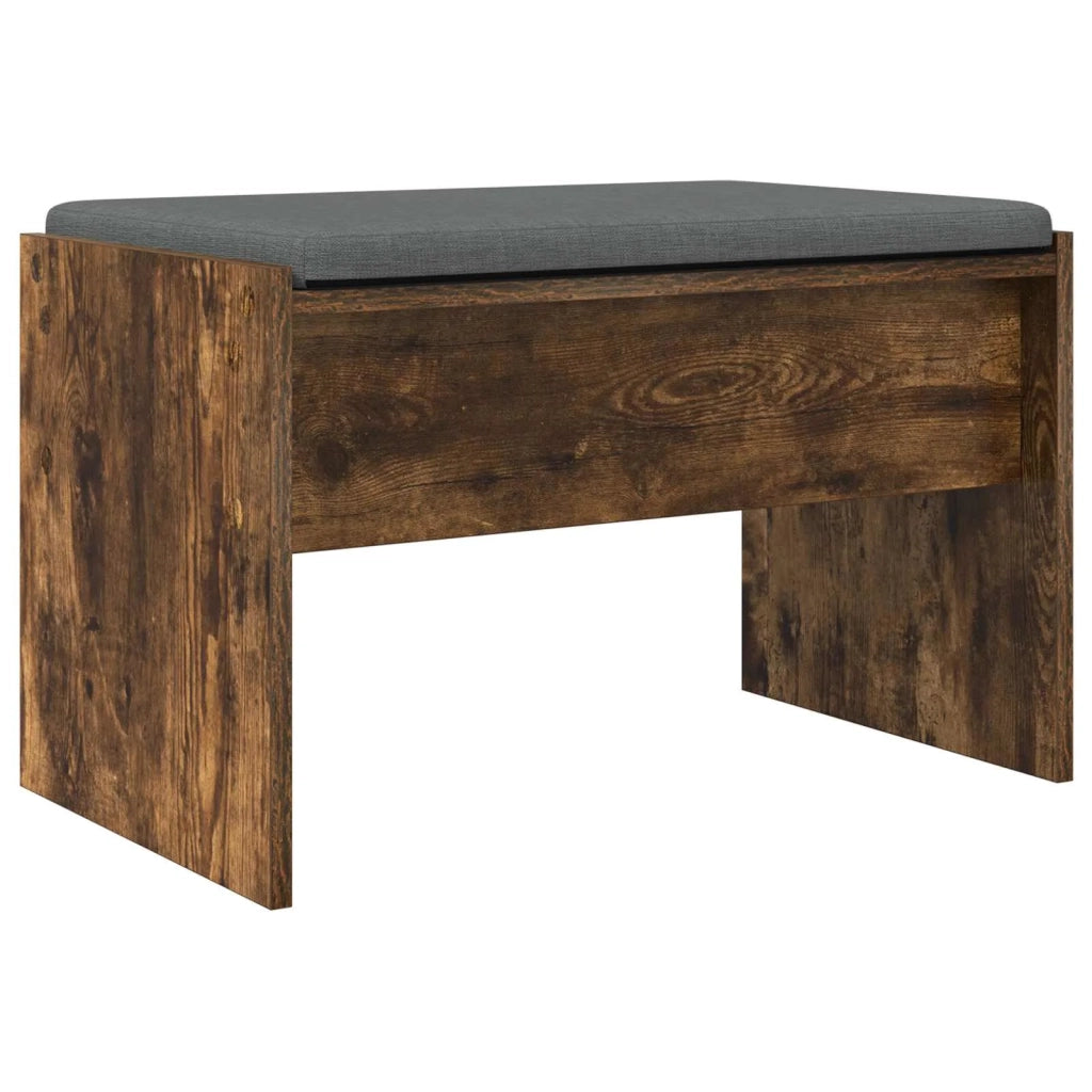 Panca per ingresso con cuscino Rovere fumé 63 x 38 x 40 cm 891548