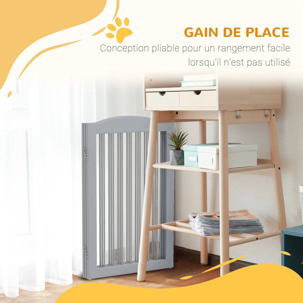 Barriera di sicurezza per cani pieghevole ¨C Minimal ¨C Grigio 154x30x80 cm