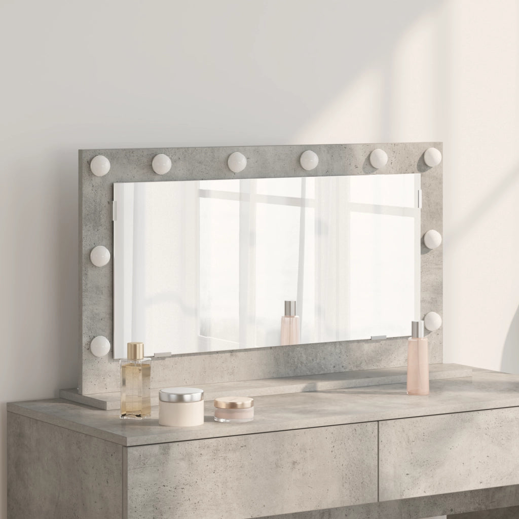Specchio da Toeletta Grigio cemento Cemento 80 x 45 x 18 cm