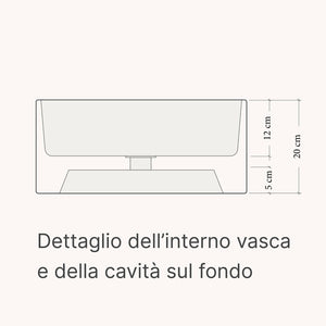 Lavello da Giardino Senza Rubinetto 45x30x20 cm in Cemento e Granulati di Marmo Rodi Bianco