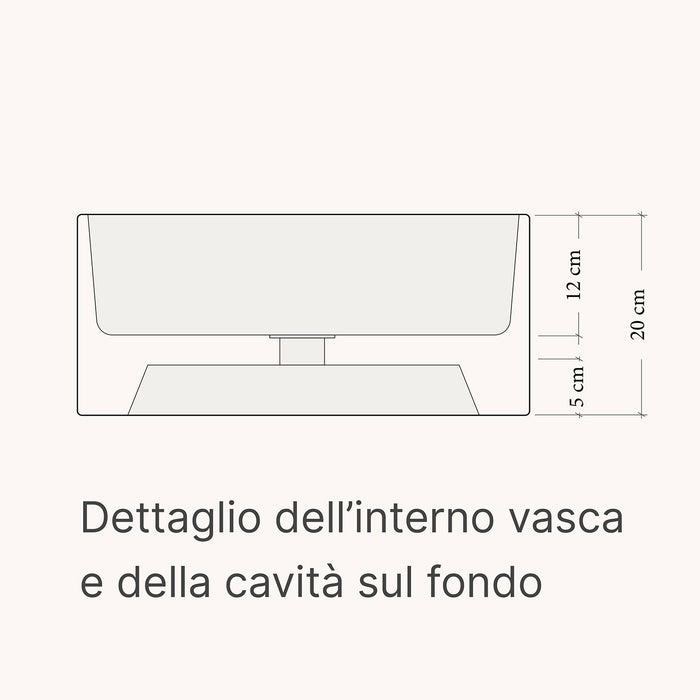 Lavello da Giardino Senza Rubinetto 45x30x20 cm in Cemento e Granulati di Marmo Rodi Bianco