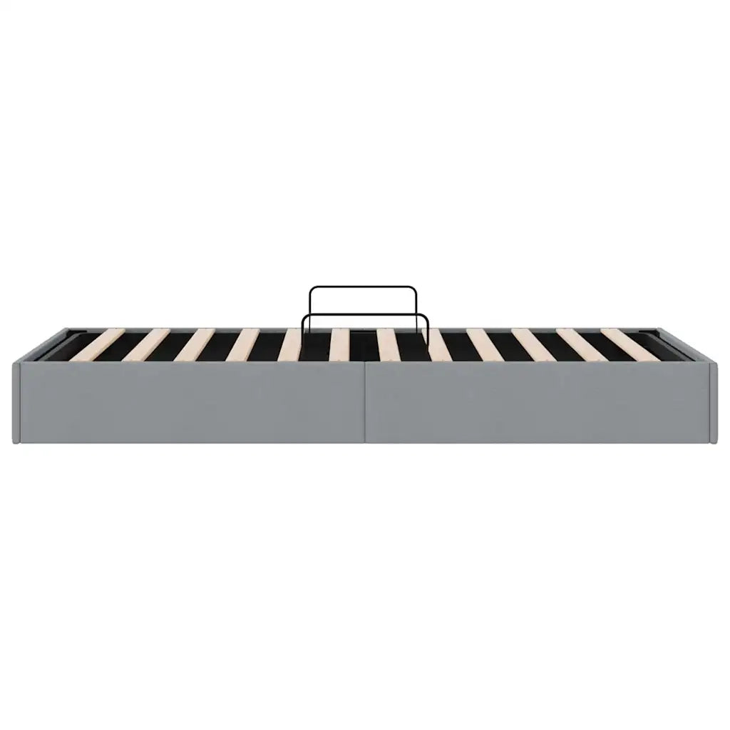 Letto con Contenitore Grigio chiaro 203 x 100 cm Tessuto 3370054