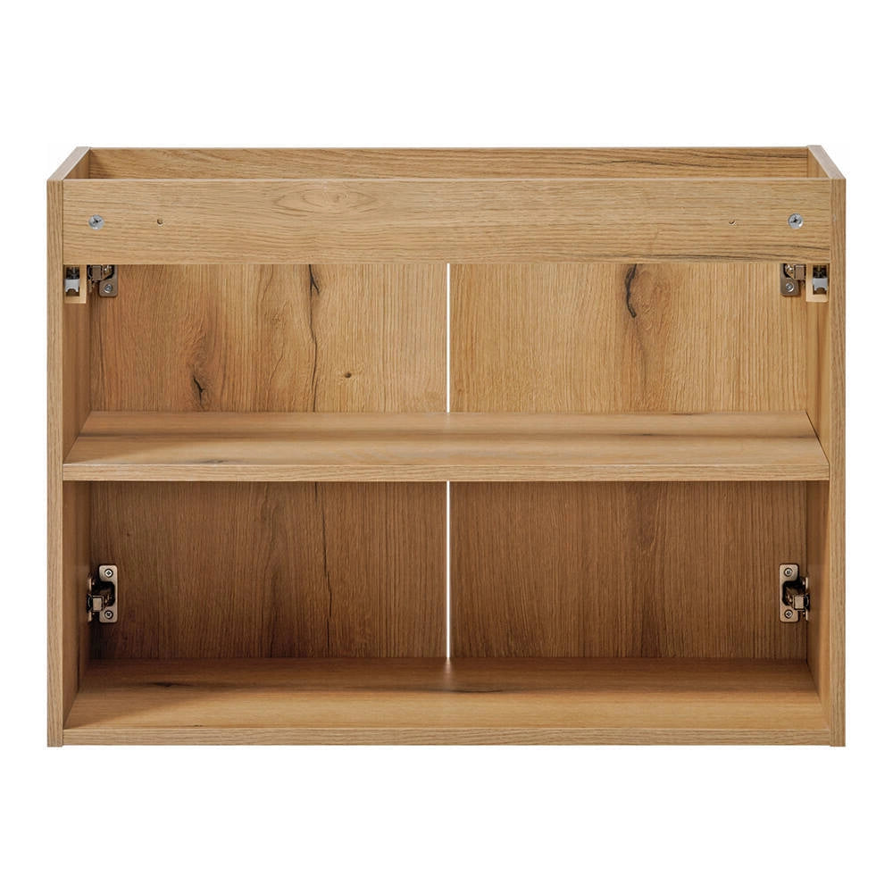 Set NEWPORT Armadio Pensile Sottolavabo con Piano di Lavoro 80x60x40 Effetto Rovere [en.casa]