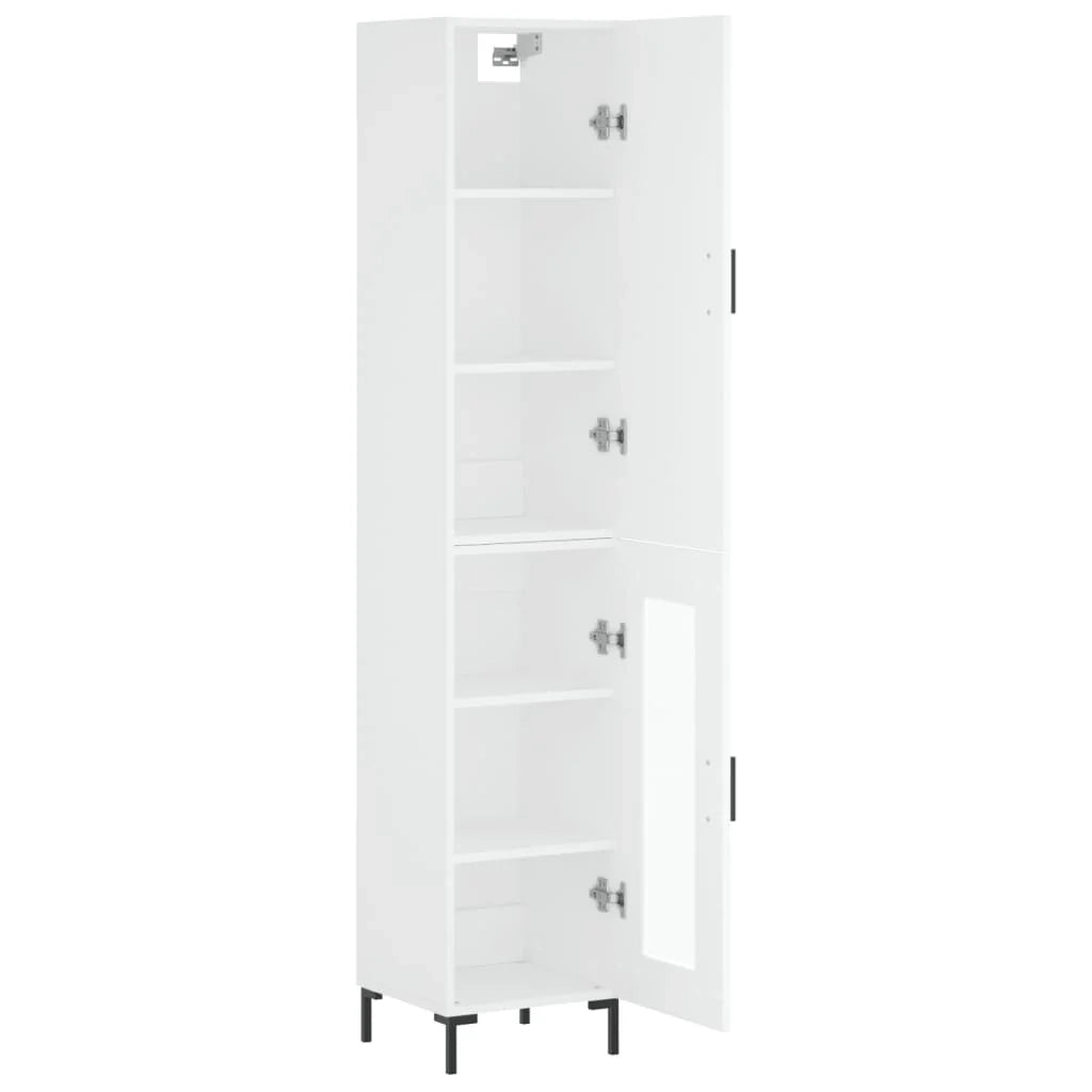 Buffet credenza cassettiera mobiletto mobile contenitore organizer cucina soggiorno salotto alto 34,5 x 34 x 180 cm legno ingegnerizzato bianco 02_0032368