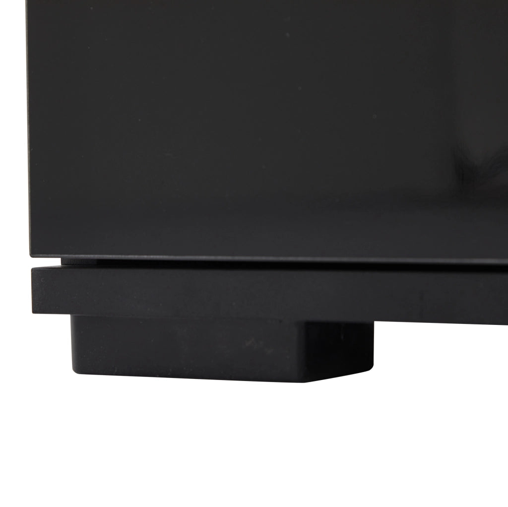 Vetrina 60x35x180 cm con LED e 3 cassetti in MDF nero