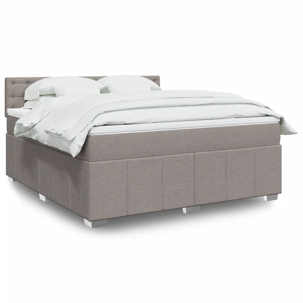 Giroletto a Molle con Materasso Tortora 180x200 cm in Tessuto 3287165