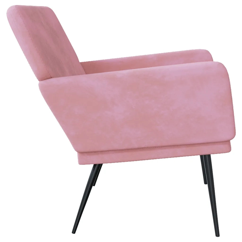 Panca Rosa 108x79x79 cm in Velluto 351385
