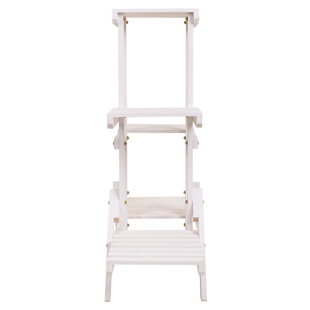 Scaffale espositiva in legno bianco 70x27x77h