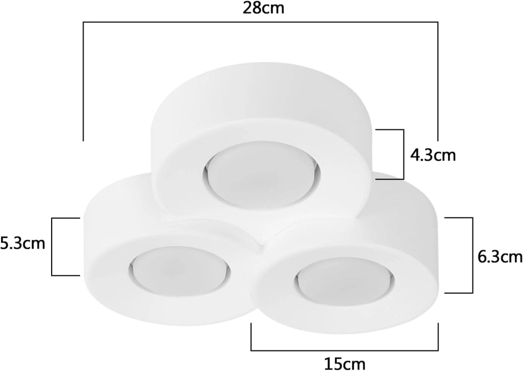 ZMH Lampada da soffitto faretto moderno GU10 bianco per cucina soggiorno
