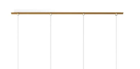 SOSPENSIONE OTTONE SAT. 4 LUCI RETTANGOLARE VETRI 2X FU + 2X BR 1184OS-S4 R-FB