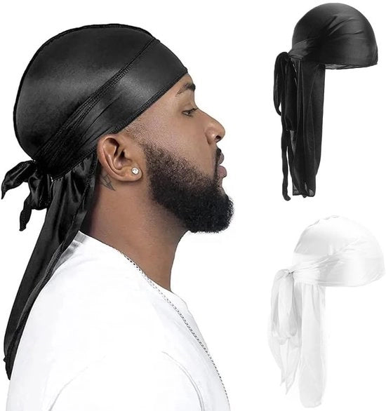 Copricapo elastico a due pezzi - Capo adattabile - Cappuccio ademendente - Coda lunga - Fascia larga - Uomo/donna - Comfortevole forma - Cappello