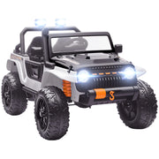 Auto Elettrica per Bambini 12V con Sedile Genitore ¨C Xylo ¨C Telecomando, Musica, LED, 3-8 Anni, Bianco