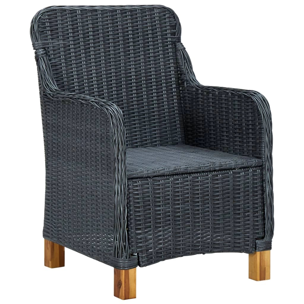 Set da pranzo 7 pezzi con cuscini resina intrecciata grigio scuro 02_0014637