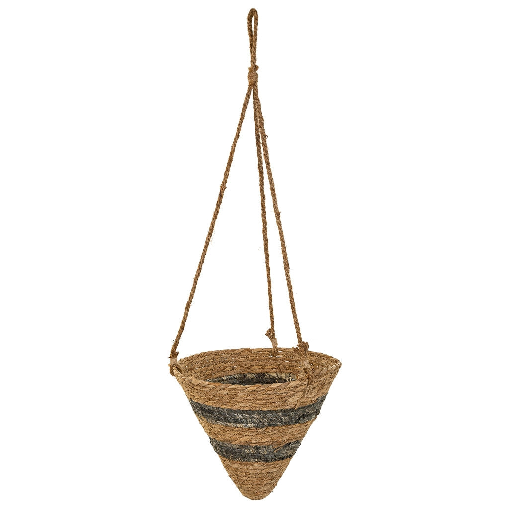 Cestini pensili in fibra naturale marrone d26x25h-d22x18h