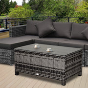 Tavolino da Giardino ¨C MINIMAL ¨C Polyrattan Grigio, 85x50x39 cm