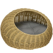Cuccia per Gatto in Rattan Sintetico ¨C Zephmum ¨C Marrone 50x31 cm
