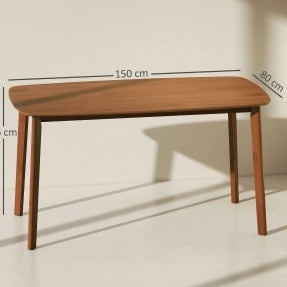 Tavolo da pranzo rustico in legno marrone 150x80 cm
