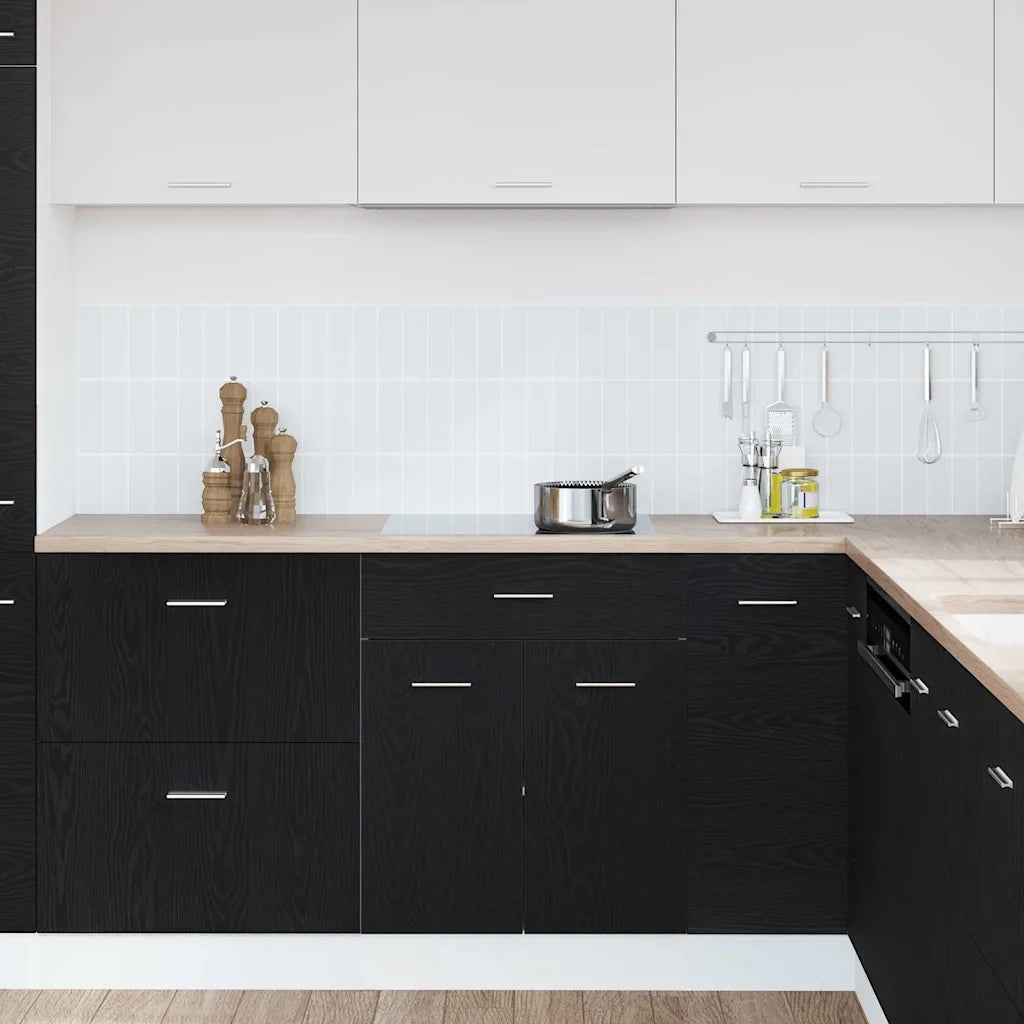 Armadio pensile | Mobile da Cucina Rovere Nero 60 x 46 x 81,5 cm Legno multistrato