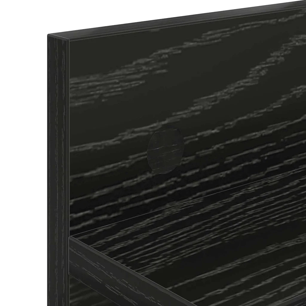 Appendiabiti a muro Rovere Nero 60 x 10,5 x 18 cm 874388