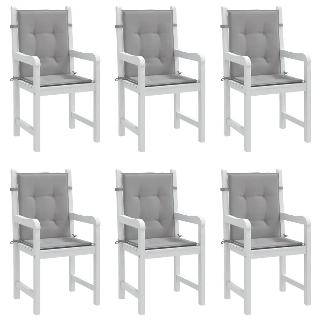 Cuscini per Sedie da Giardino 6 pz Grigio 100x50x3 cm cod mxl 50882