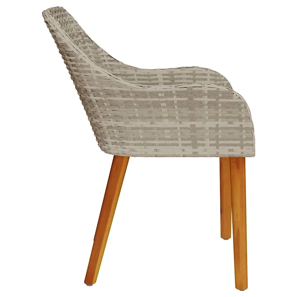 Sedia da Giardino 2 pcs Grigio chiaro 62,5 x 55 x 82 cm 42006216