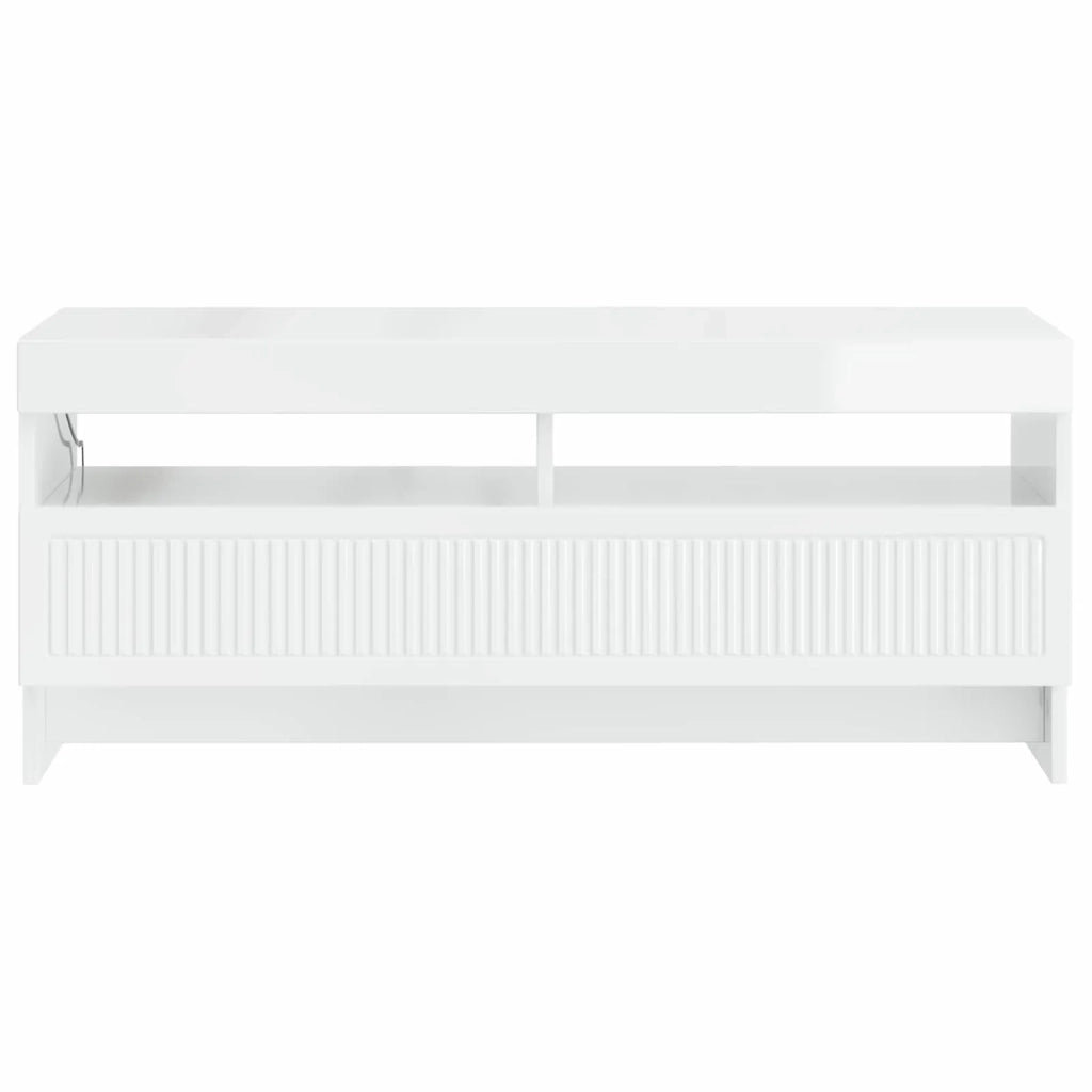 Mobile TV LED Bianco Lucido Legno ingegnerizzato 896109