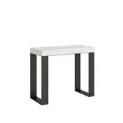 Consolle allungabile 90x40/196 cm Tecno Small bianco frassino gambe antracite