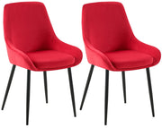 Set di 2 sedie per sala da pranzo Elmira velluto nero 8