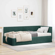 Struttura Letto Angolare con Materasso 2 pcs Verde Velluto 3393830