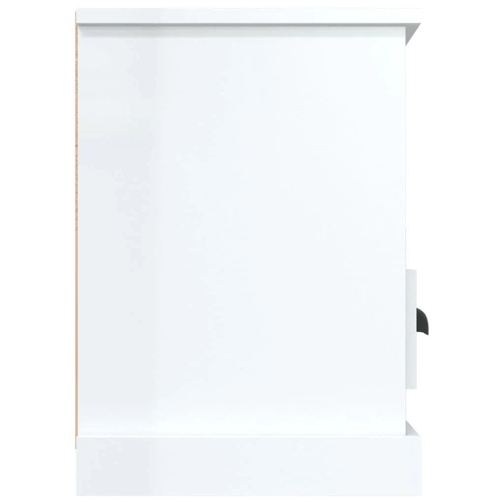 Mobile TV multimediale mensola TV credenza TV sala da pranzo soggiorno camera da letto finitura lucida 100 x 35 x 50 cm legno ingegnerizzato bianco 02_0026978