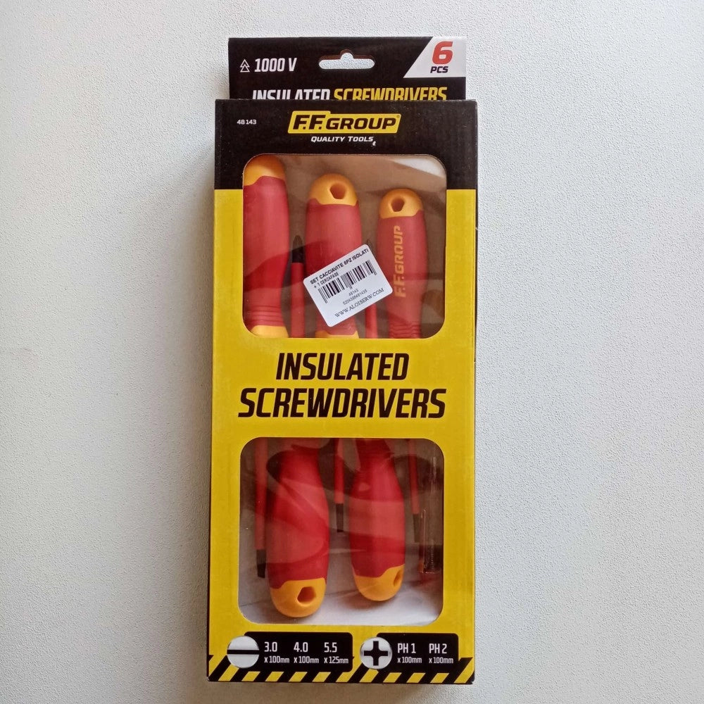 Ff group cacciavite isolato 1000v set da 6pz croce e taglio