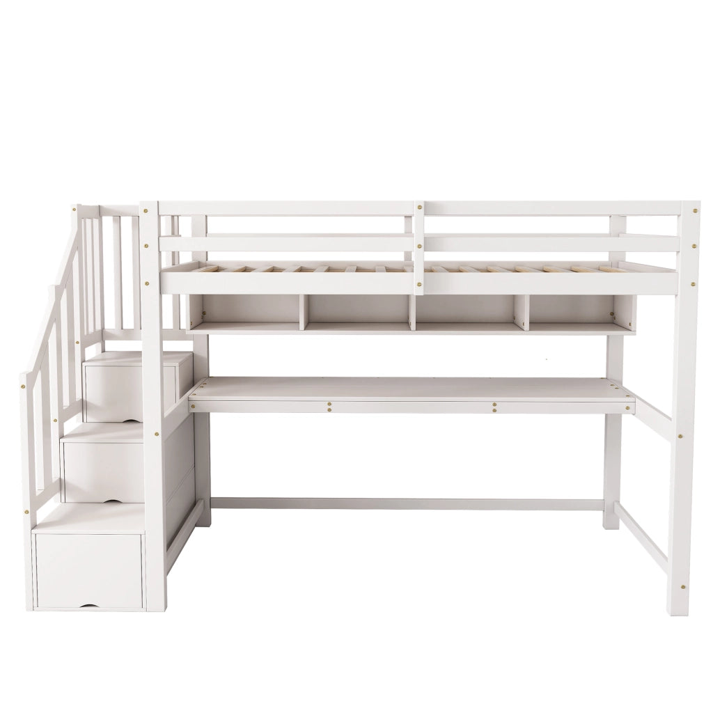 letto a castello in legno massello bianco 95 x 252 cm