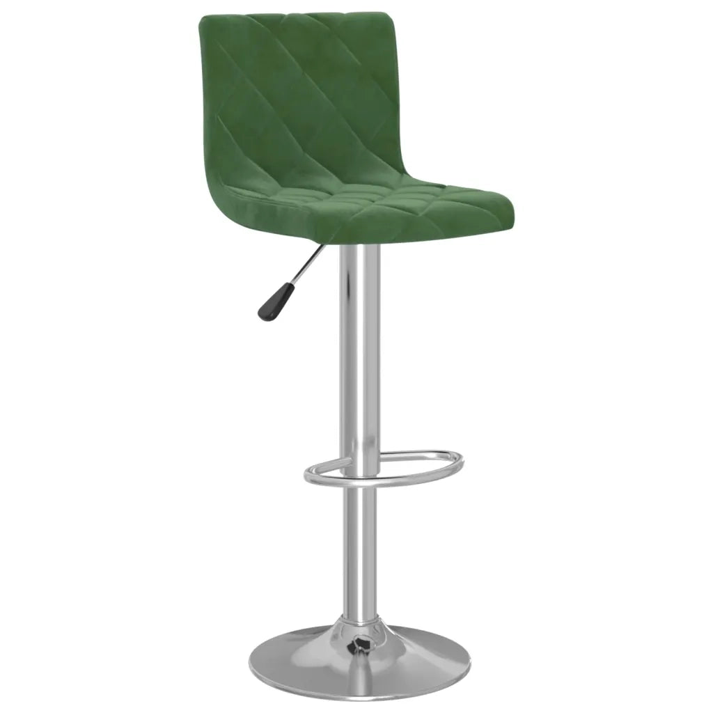 Sgabelli da Bar 2 pz Verde Scuro in Velluto 333690