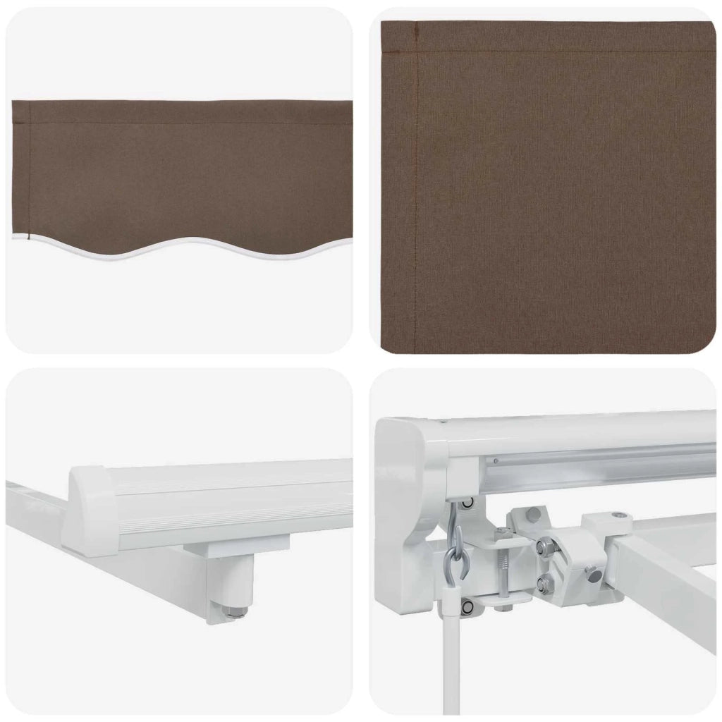 Tenda retrattile manuale Tortora 4,5 × 3 m 3426239