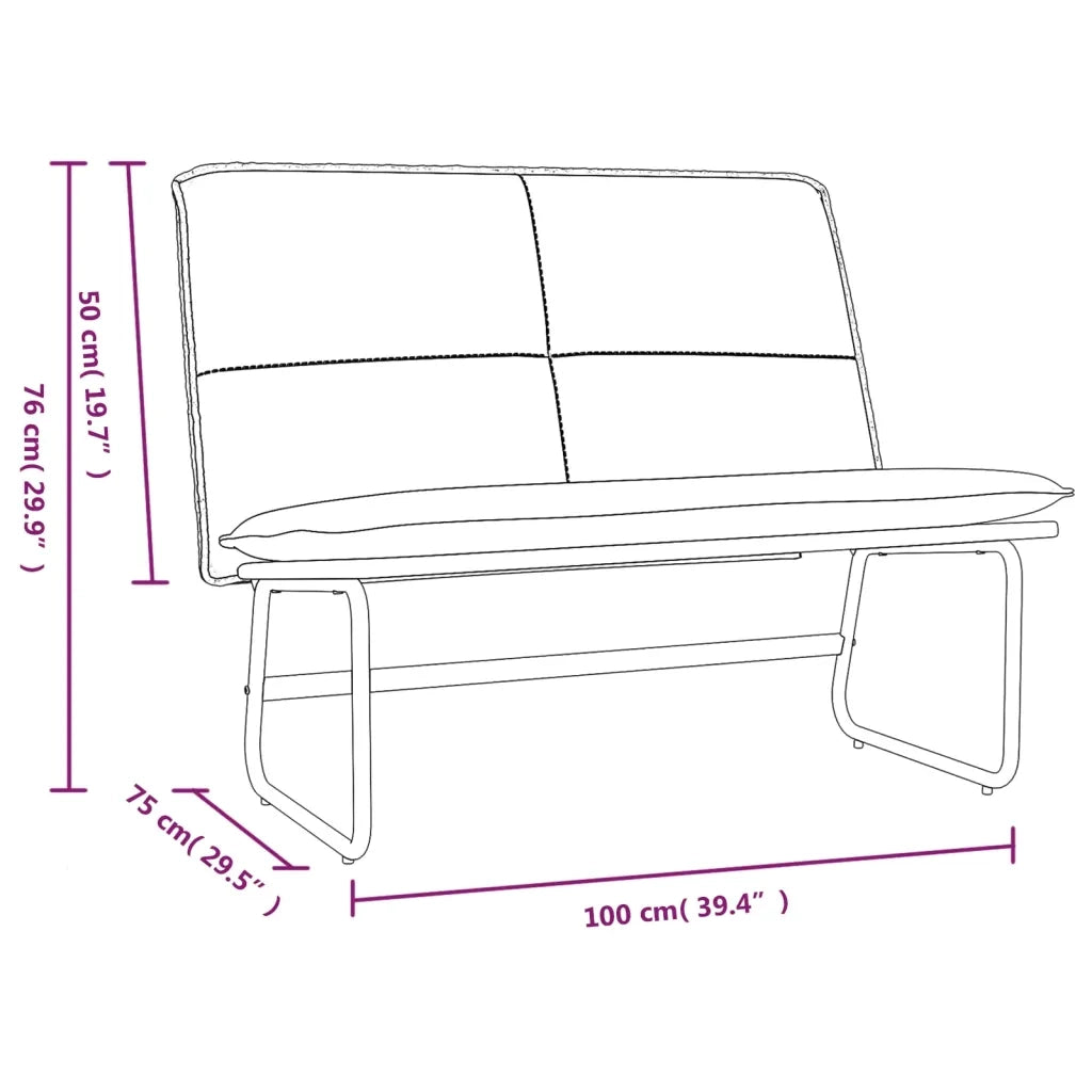 Panca Grigia 100x75x76 cm in Similpelle 351339