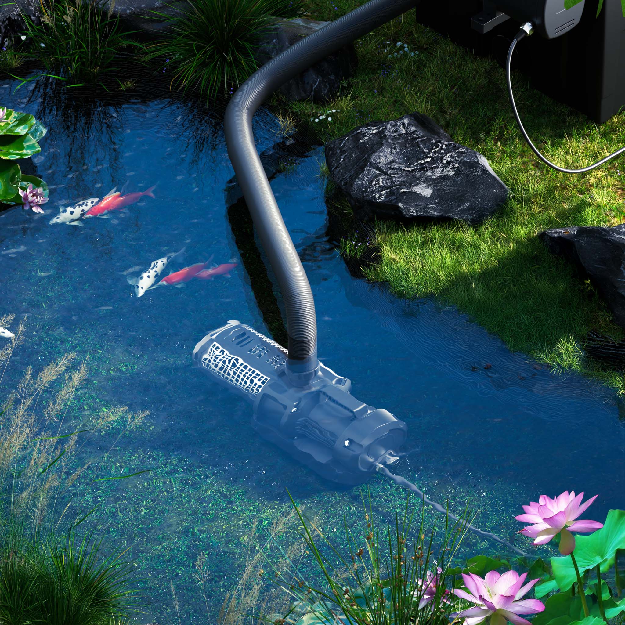 SuperECO CET-26000 Pompa da Laghetto con flussometro, 26000 l/h, 330W, Prevalenza 9,5m