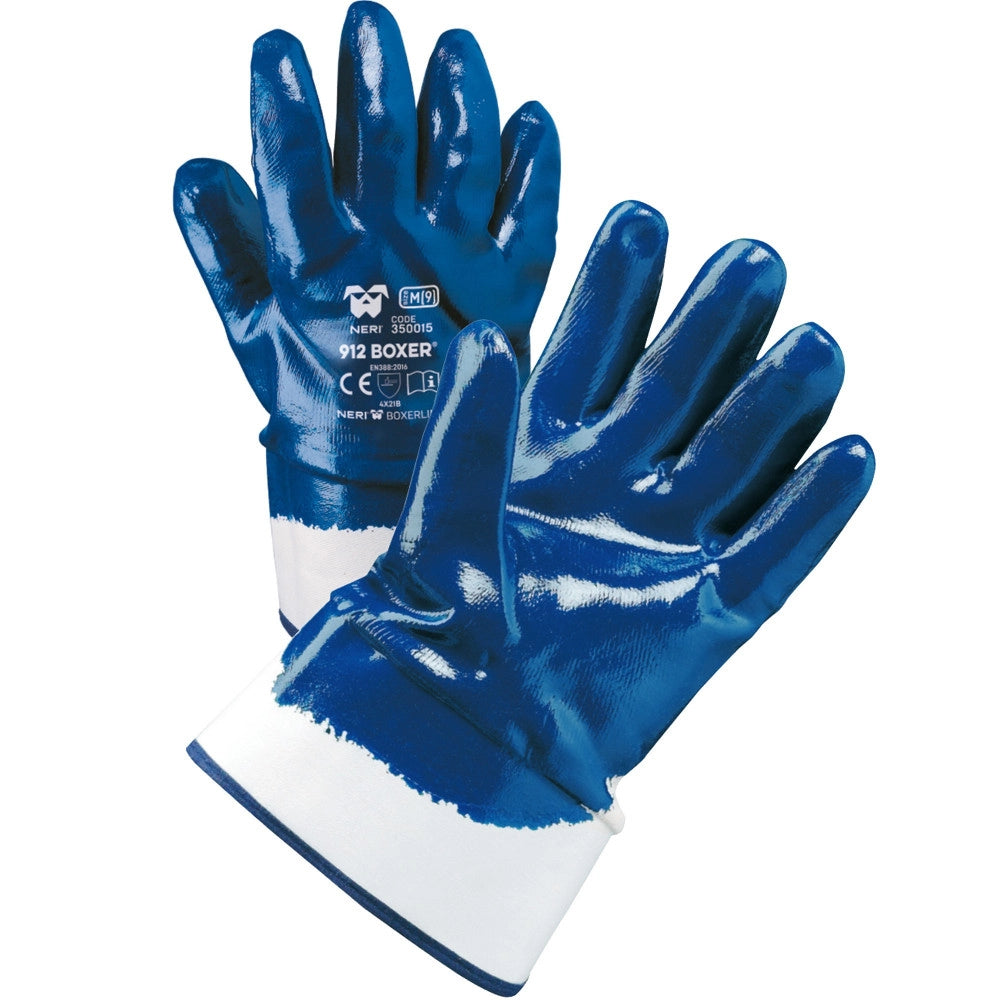 Trade Shop - Guanti Da Lavoro In Tessuto Jersey Di Cotone Impregnato In Nbr X Edilizia Boxer -    10"