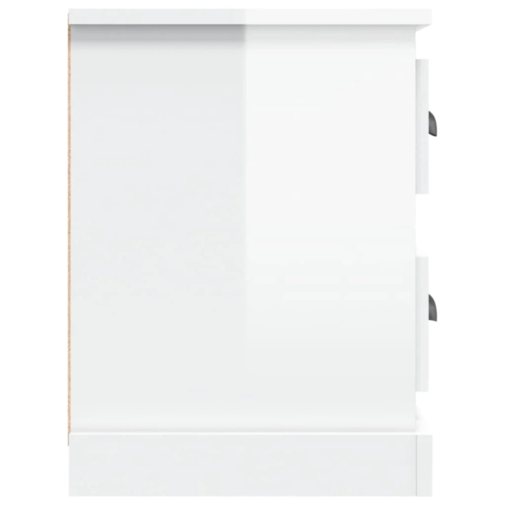 Mobile TV multimediale mensola TV credenza TV sala da pranzo soggiorno camera da letto finitura lucida 102 x 35,5 x 47,5 cm legno ingegnerizzato bianco 02_0026994
