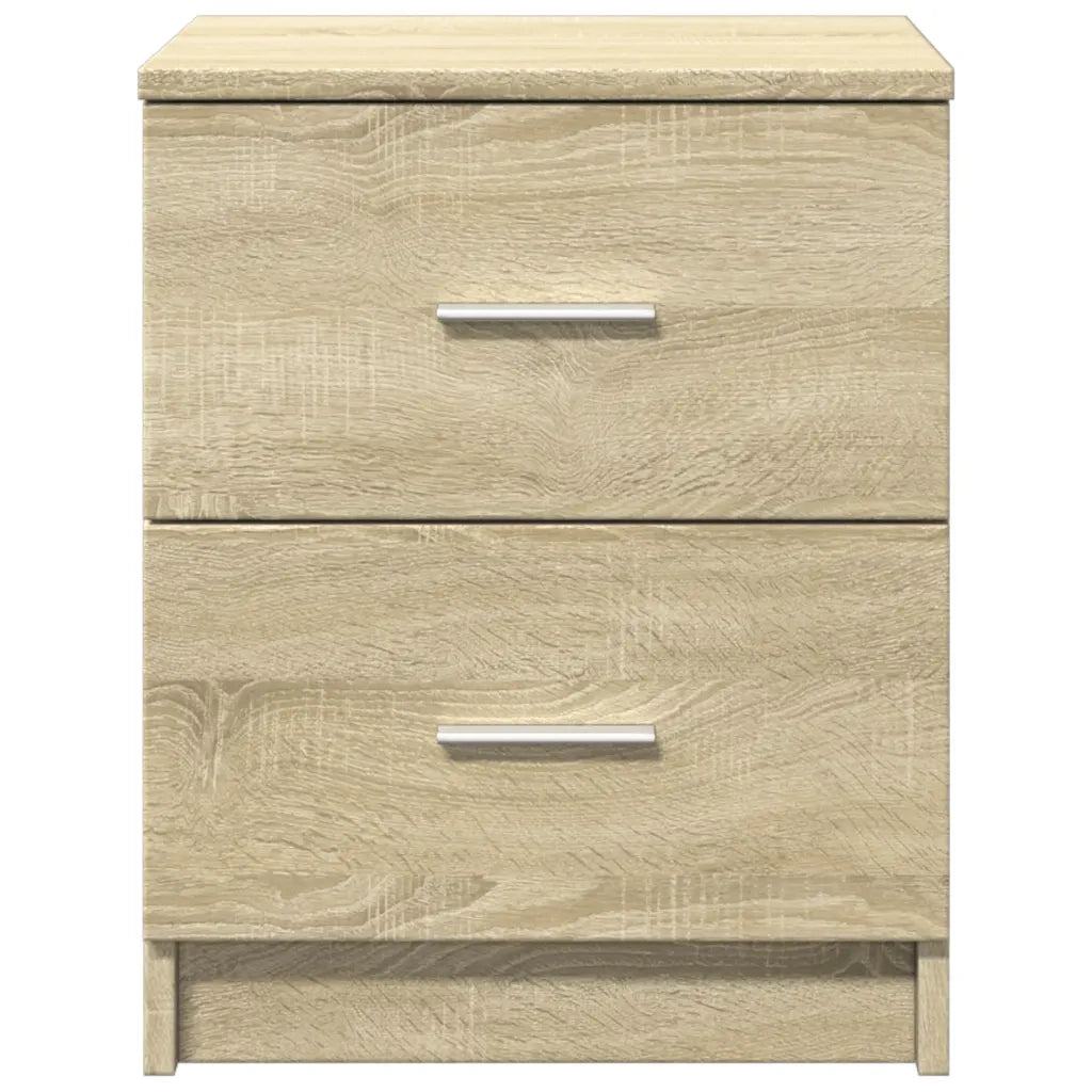 Comodini 2 pz con 2 Cassetti Rovere Sonoma 40x36x50 cm