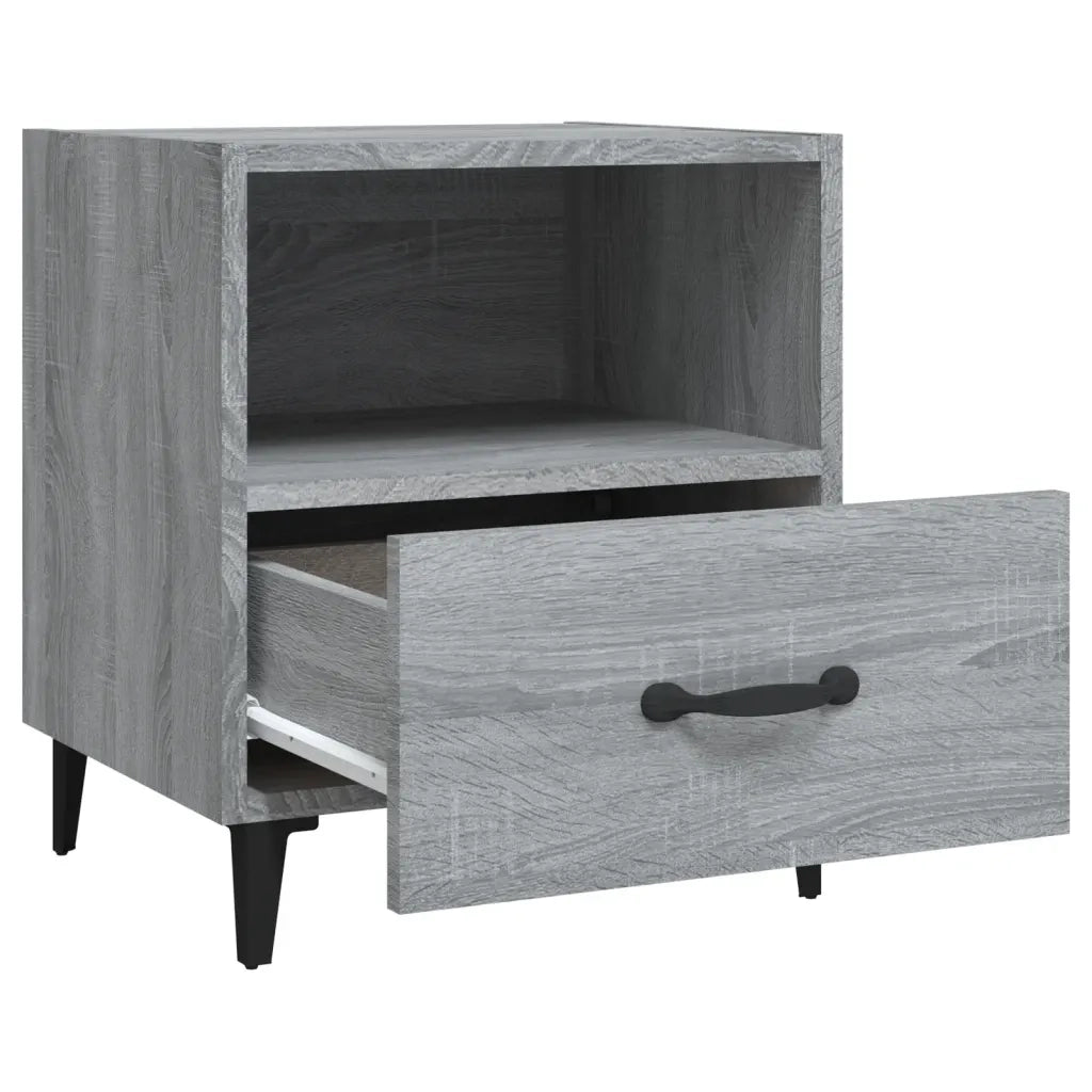 Comodini 2 pz Grigio Sonoma in Legno Multistrato 817306