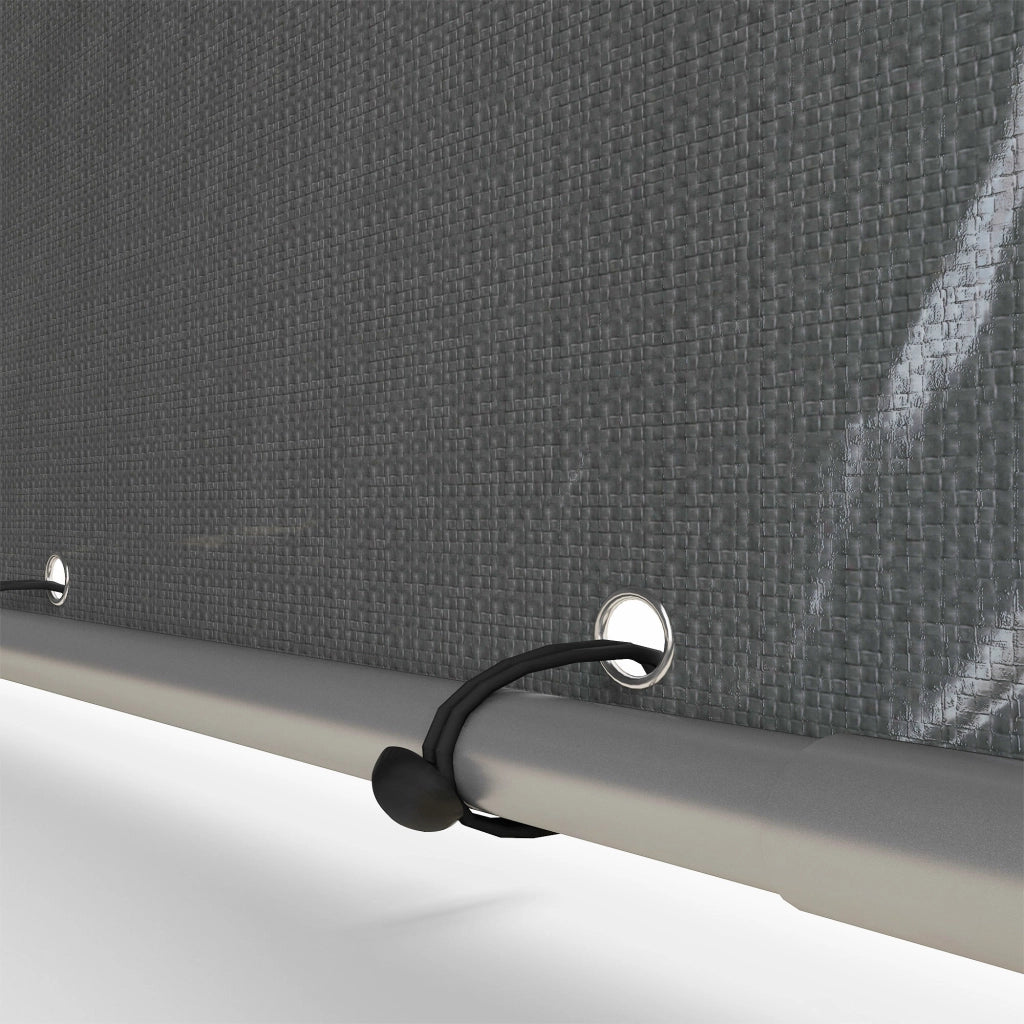 Capanno Box per Attrezzi da Giardino 160x218x172 cm Tenda in PE anti UV e Acciaio Grigio chiaro