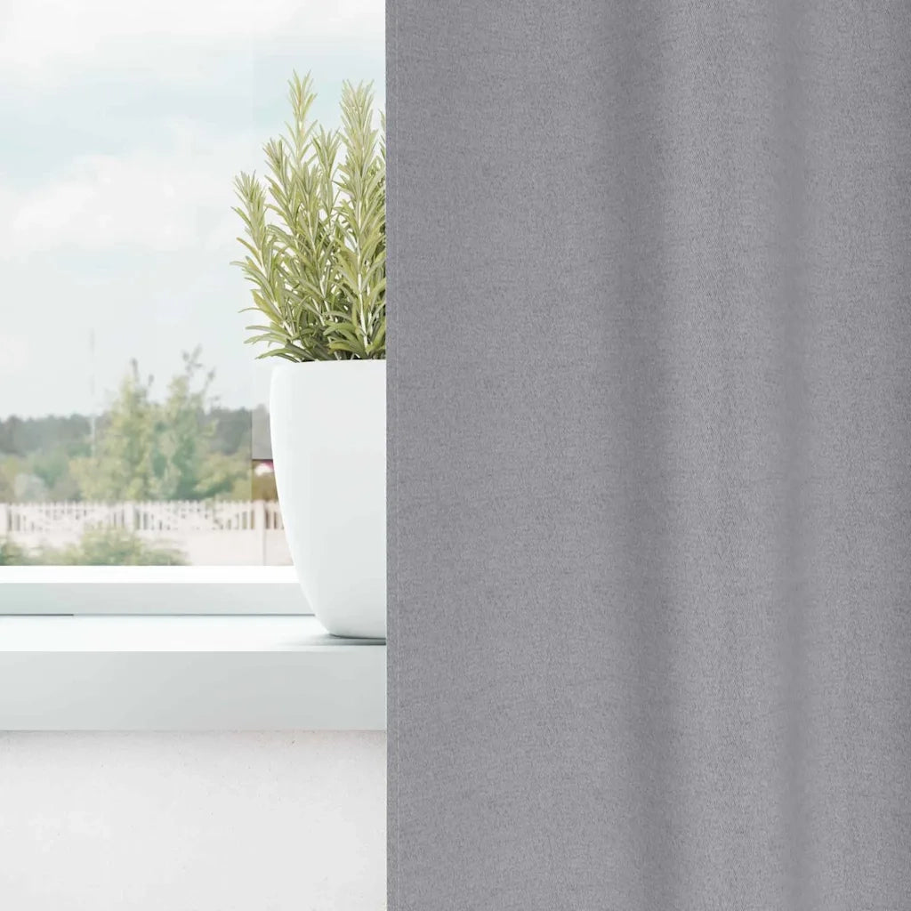 Tende Blackout con Anelli 2 pz Grigio chiaro 225 x 140 cm 4107345