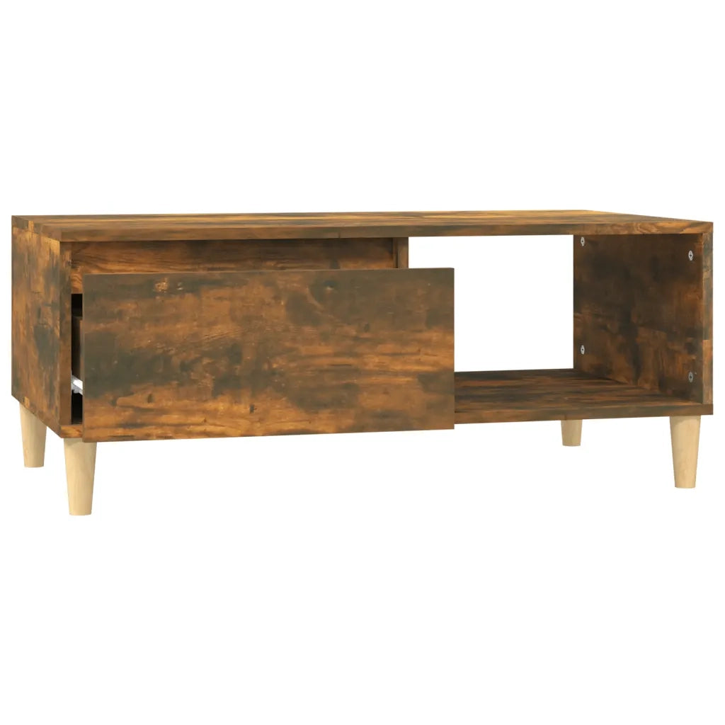 Tavolino da Salotto Rovere Fumo 90x50x36,5 cm Legno Multistrato cod mxl 27333
