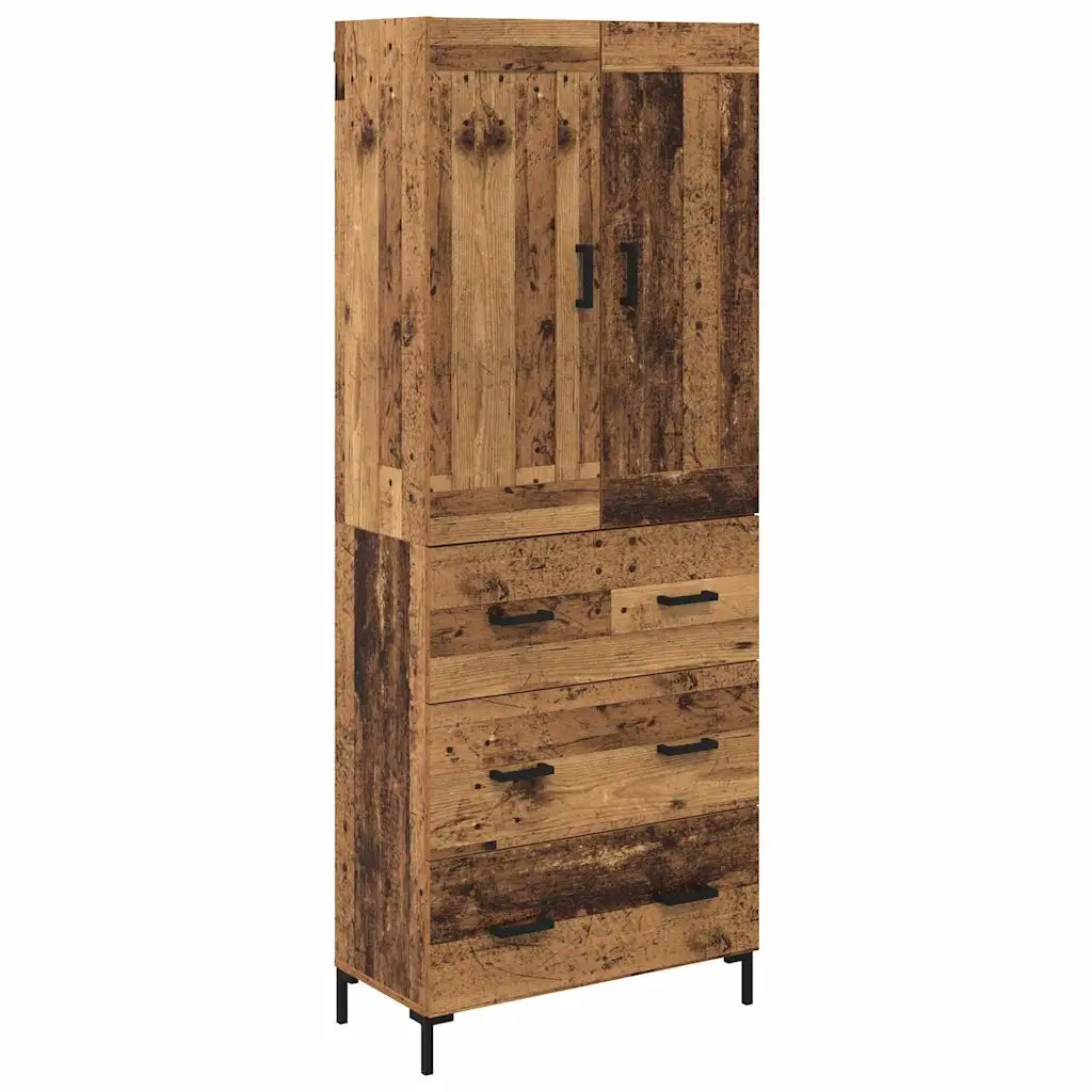 Credenza con cassetto 2 pcs Legno vecchio Legno multistrato