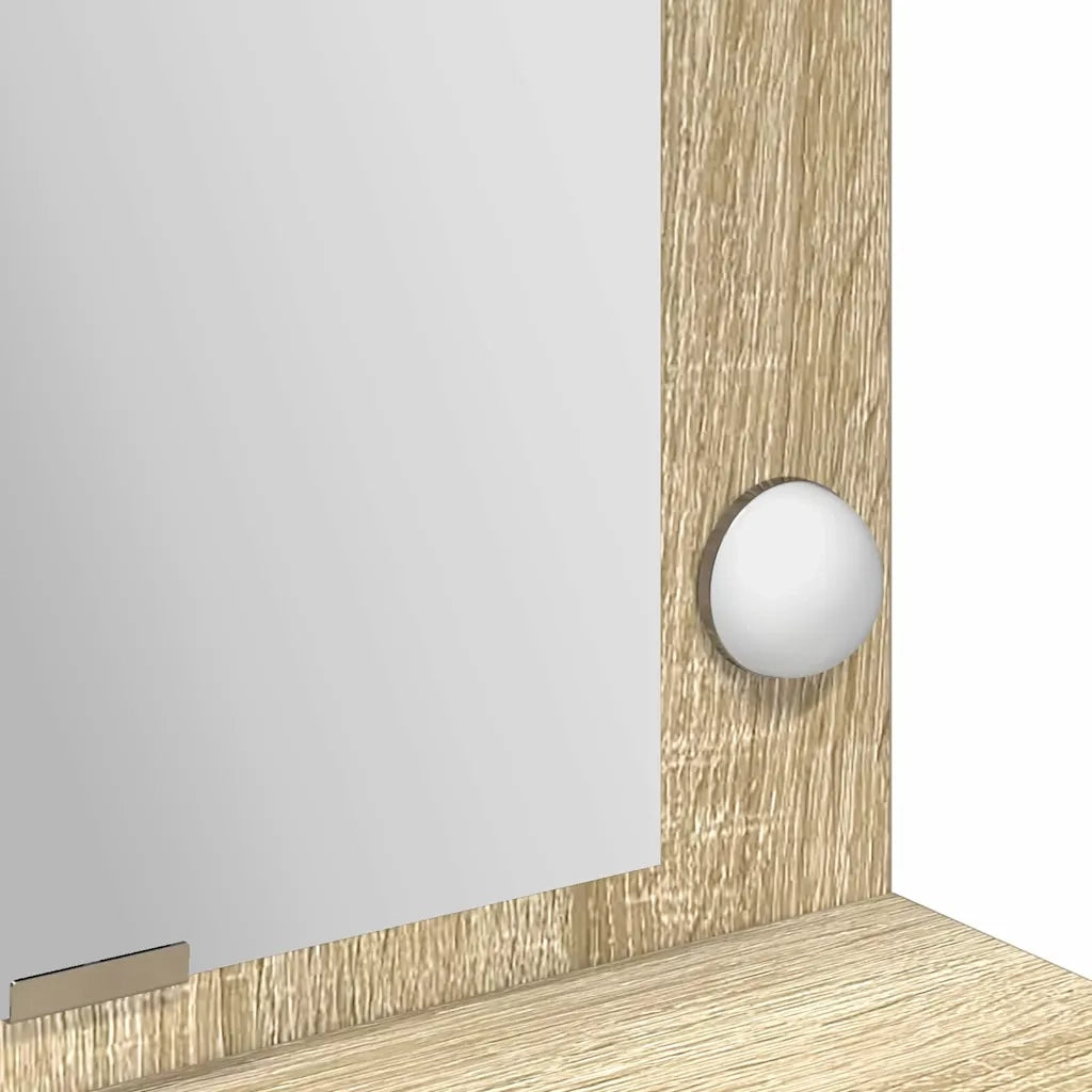 Tavolo da Trucco con specchio Rovere Sonoma 100 x 41 x 135 cm 865102