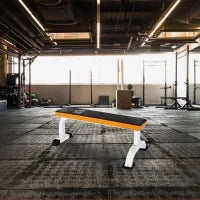 Panca piana, Capacità max 200 kg, 112x 62 x 43 cm, Nero